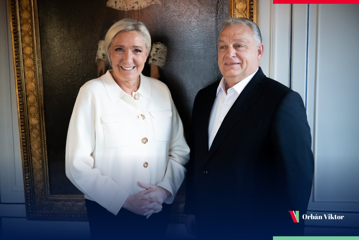 Orban: Después de reunirme con los expresidentes y los actuales presidentes de Francia, fue un placer reunirme con el futuro presidente. Gracias por la interesante conversación @MLP_officiel