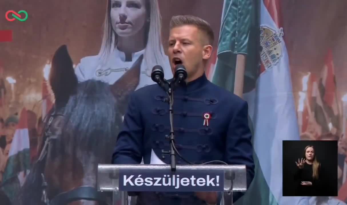 Big ovation followed the Hungarian opposition figure Peter Magyar's words: The spring is here, The spring of the Hungarians, and We, together will end Orban's winter