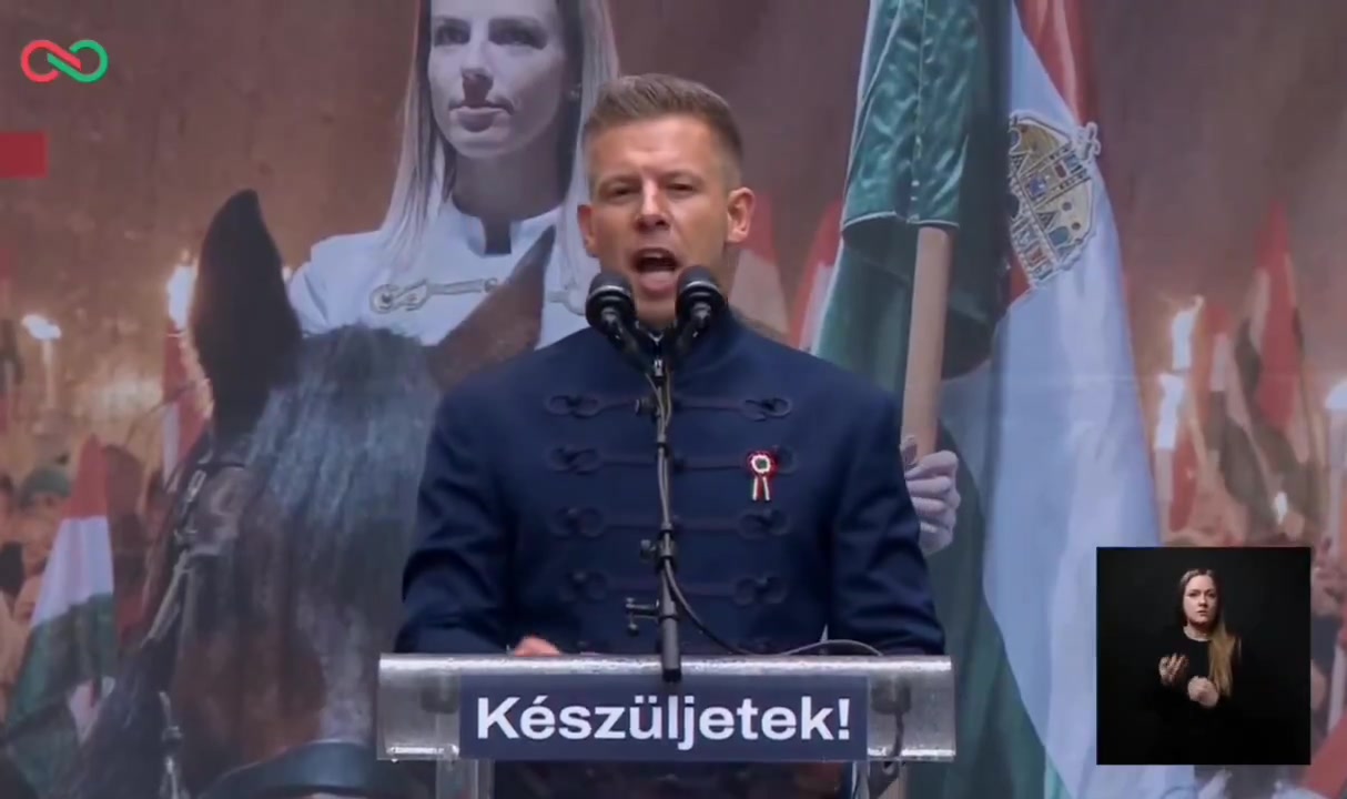 Big ovation followed the Hungarian opposition figure Peter Magyar's words: The spring is here, The spring of the Hungarians, and We, together will end Orban's winter