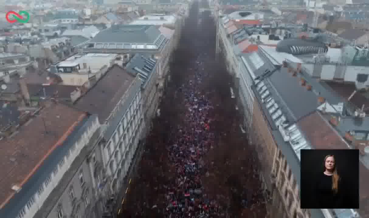 Big ovation followed the Hungarian opposition figure Peter Magyar's words: The spring is here, The spring of the Hungarians, and We, together will end Orban's winter